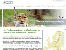 Tablet Screenshot of europeangreenbelt.org